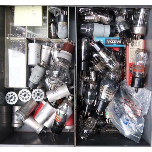 8060 - A Large quantity of Valves organised in a large metal cabinetPlease note: This lot is sold as seen. ... 