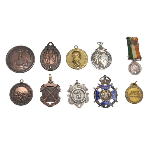 2502 - A GROUP OF VICTORIAN AND LATER MEDALSComprising two Queen’s South Africa Medals, one with Transvaal ... 