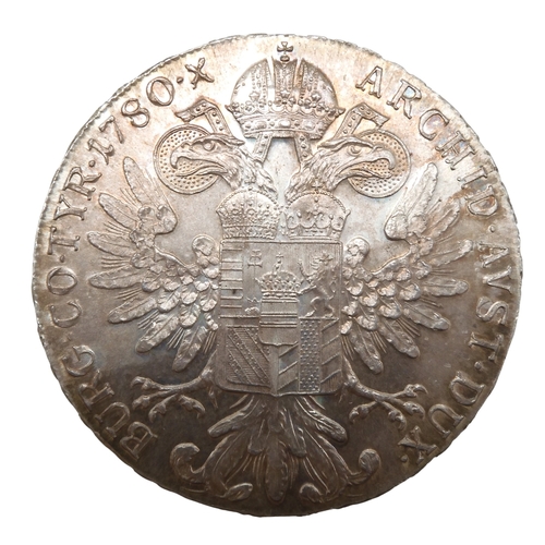 5031 - Maria Theresa (1740-1780) 1 Thaler Posthumous 1780ObverseBust of Empress Maria Theresia of Habsburg ... 