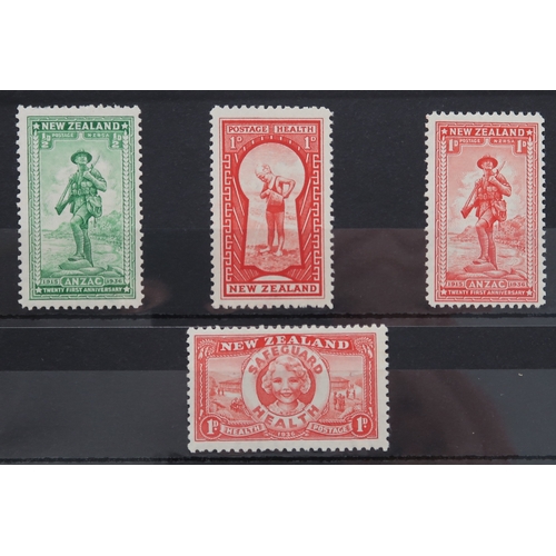 7011 - NEW ZEALAND 1908-36 collection of Mainly Mint Stamps, INC. SG 386 Mint, 1909 to 1/-, 4d & 6d Min... 
