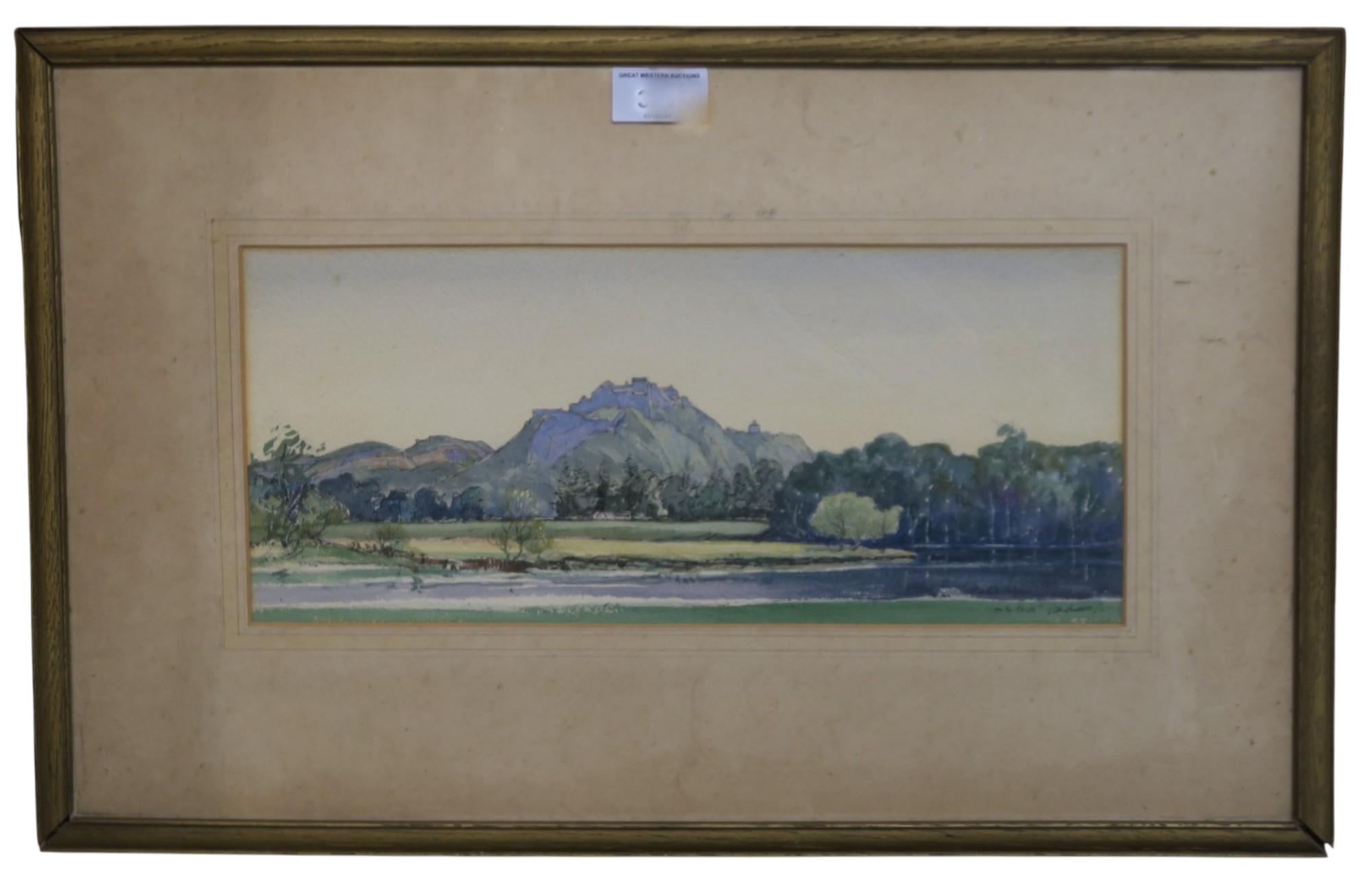JOHN GEORGE MATHIESON (SCOTTISH 1880-1954) STIRLING CASTLE Watercolour ...