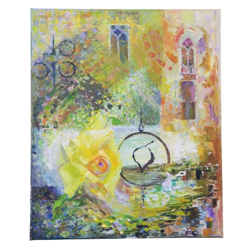 CONTEMPORARY SCHOOL VENETIAN CANAL Oil on canvas, signed upper left, 77 ...
