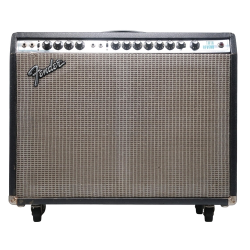 8043 - A FENDER TWIN REVERB 'SILVER FACE' GUITAR AMPLIFIER c. 1973serial number B05615, made by Fender Musi... 