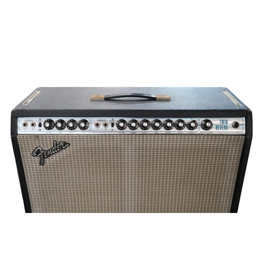 8043 - A FENDER TWIN REVERB 'SILVER FACE' GUITAR AMPLIFIER c. 1973serial number B05615, made by Fender Musi... 