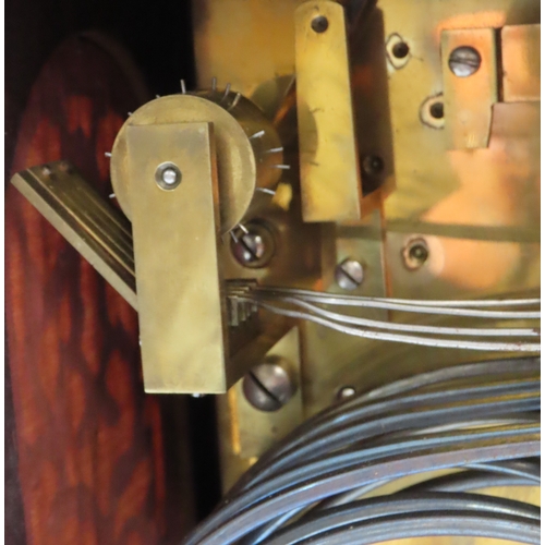 2161 - A REGENCY MAHOGANY WESTMINSTER CHIMING BRACKET CLOCKwith inlaid brass detail, the silvered dial with... 