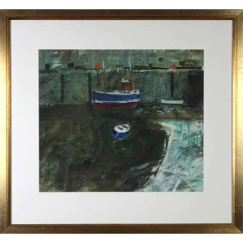 GEORGE DEVLIN RSW (SCOTTISH 1937-2014)ST ABBS HEADGouache, signed lower ...