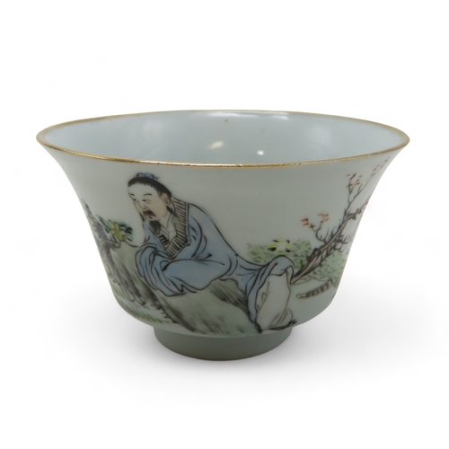 2274 - A CHINESE RICE PATTERN DEEP PLATEPainted with the five claw dragon chasing the flaming pearl, signed... 