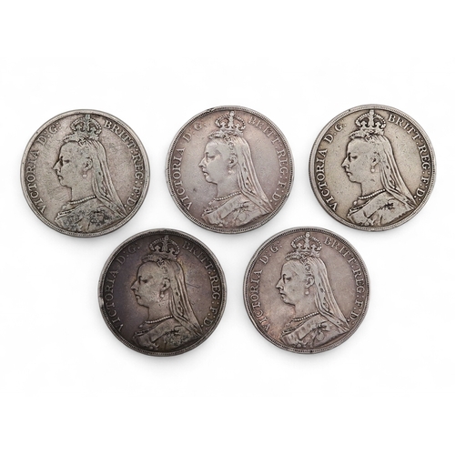 VICTORIA (1837-1901) 1 CROWN 1889, 1889, 1889, 1889, 1892