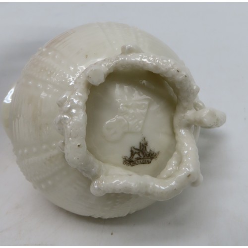 2190 - A WORCESTER PRESS-MOULDED STRAP FLUTE FLORAL SAUCEBOATwith crescent mark, a First Period Worcester I... 