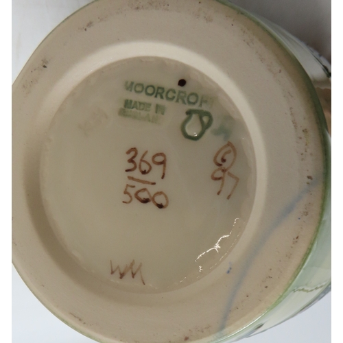 2191 - A MOORCROFT SWALLOWS VASEdesigned by Rachel Bishop, limited edition 369/500, dated 1997, impressed a... 