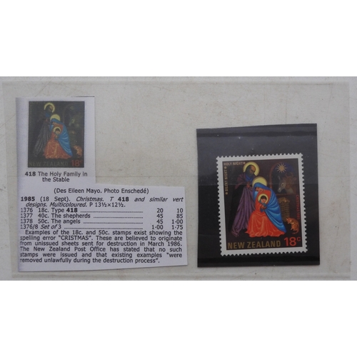 7033 - New Zealand. Collection of Unmounted Mint Stamps and Miniature Sheet for New Zealand , a large quant... 