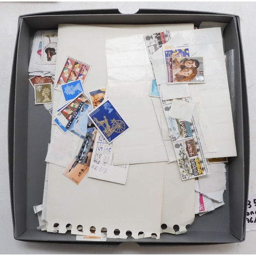 7036 - Box with World Stamps etc Inc. 4 Approval Books with noted 1983 & 4 French Red Cross Booklets, P... 