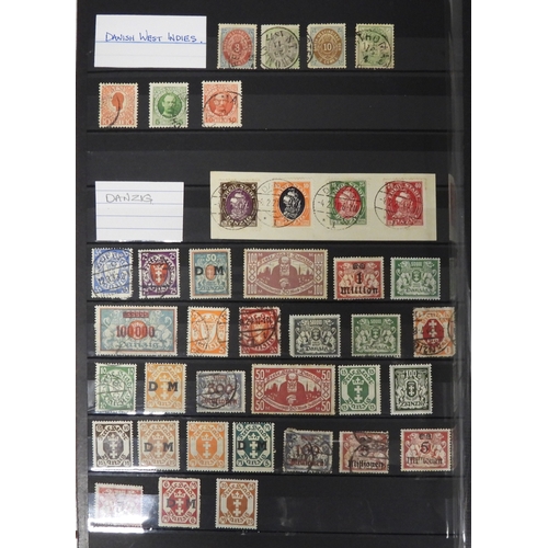 Collection of mainly European Stamps in Brown Excellent Stock Book ...