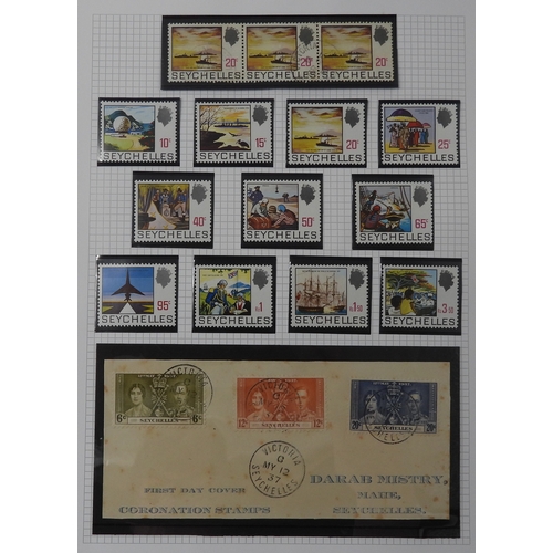 7056 - Commonwealth Collection on 19 pages inc. good Ceylon with SG 48 & 61 mint, Chalon Heads tu 2/- u... 