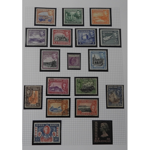 7056 - Commonwealth Collection on 19 pages inc. good Ceylon with SG 48 & 61 mint, Chalon Heads tu 2/- u... 
