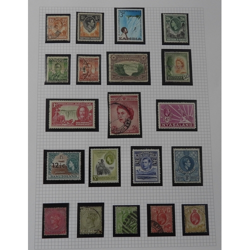 7056 - Commonwealth Collection on 19 pages inc. good Ceylon with SG 48 & 61 mint, Chalon Heads tu 2/- u... 
