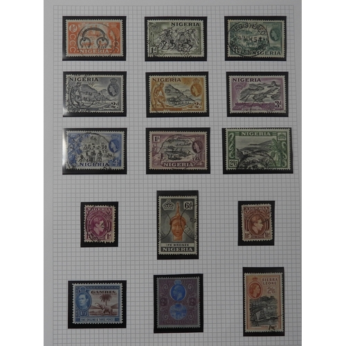 7056 - Commonwealth Collection on 19 pages inc. good Ceylon with SG 48 & 61 mint, Chalon Heads tu 2/- u... 