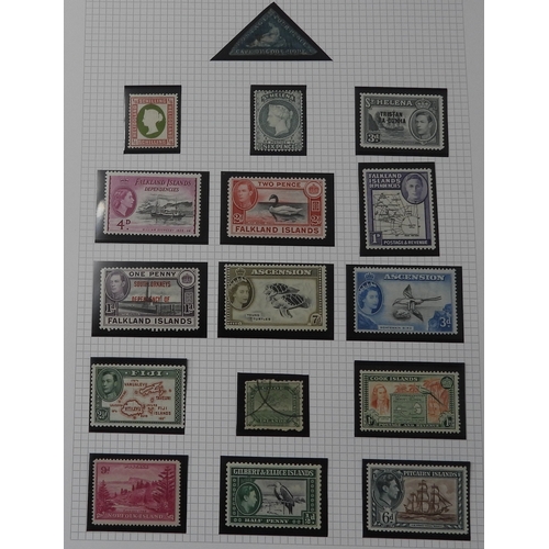 7056 - Commonwealth Collection on 19 pages inc. good Ceylon with SG 48 & 61 mint, Chalon Heads tu 2/- u... 