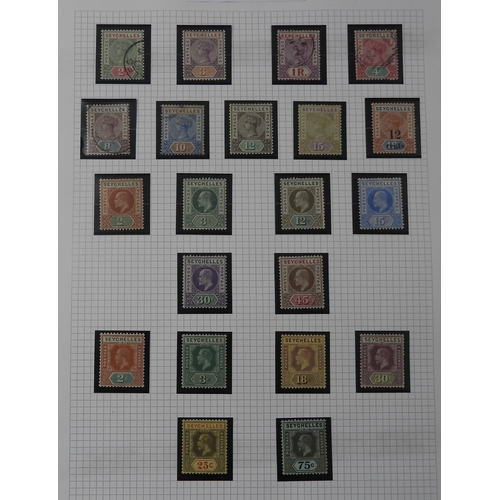 7056 - Commonwealth Collection on 19 pages inc. good Ceylon with SG 48 & 61 mint, Chalon Heads tu 2/- u... 