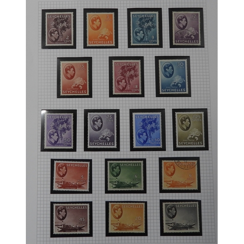 7056 - Commonwealth Collection on 19 pages inc. good Ceylon with SG 48 & 61 mint, Chalon Heads tu 2/- u... 