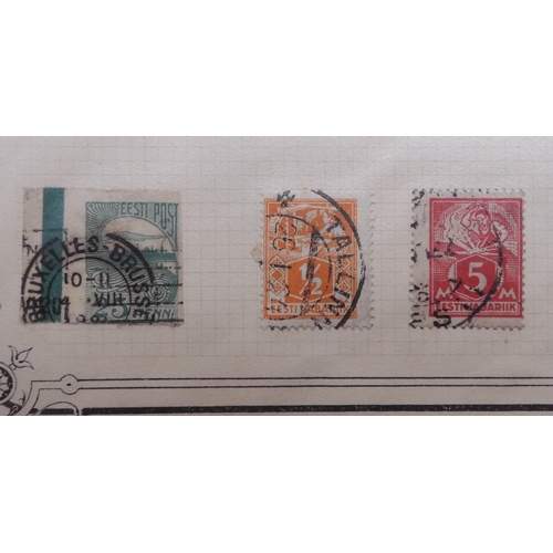 7061 - World collection in two folders from Belgium Congo To Ukraine. Many Hundreds of stamps both Mint and... 