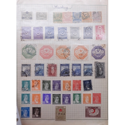 7061 - World collection in two folders from Belgium Congo To Ukraine. Many Hundreds of stamps both Mint and... 