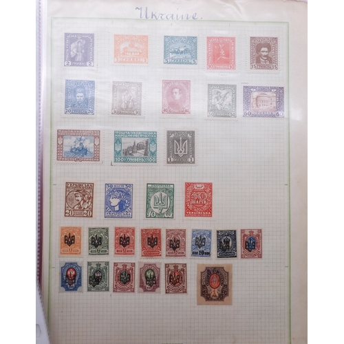 7061 - World collection in two folders from Belgium Congo To Ukraine. Many Hundreds of stamps both Mint and... 