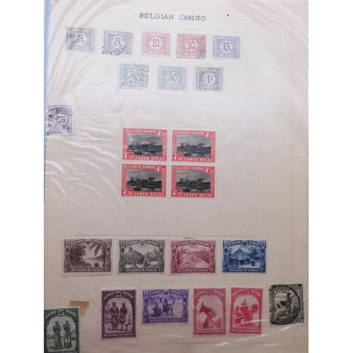 7061 - World collection in two folders from Belgium Congo To Ukraine. Many Hundreds of stamps both Mint and... 