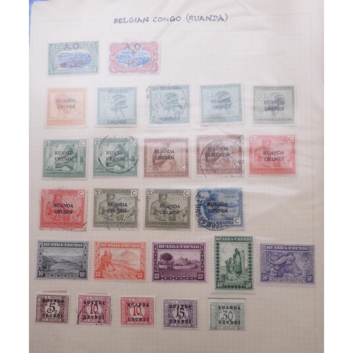 7061 - World collection in two folders from Belgium Congo To Ukraine. Many Hundreds of stamps both Mint and... 