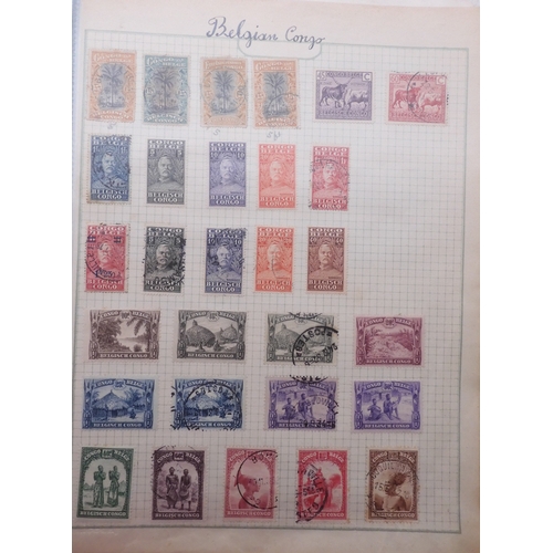 7061 - World collection in two folders from Belgium Congo To Ukraine. Many Hundreds of stamps both Mint and... 