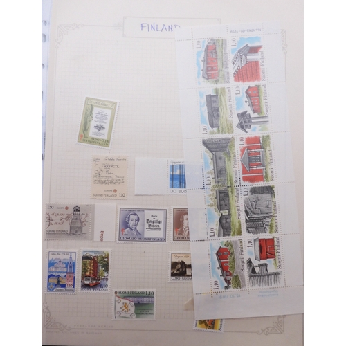 7061 - World collection in two folders from Belgium Congo To Ukraine. Many Hundreds of stamps both Mint and... 