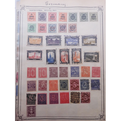 7061 - World collection in two folders from Belgium Congo To Ukraine. Many Hundreds of stamps both Mint and... 