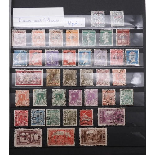 7063 - France and French Colonies in Brown Lighthouse Stock Book. France with Ceres up to 80c Perf., Variou... 