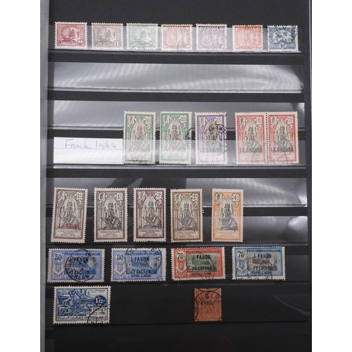 7063 - France and French Colonies in Brown Lighthouse Stock Book. France with Ceres up to 80c Perf., Variou... 