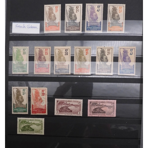 7063 - France and French Colonies in Brown Lighthouse Stock Book. France with Ceres up to 80c Perf., Variou... 