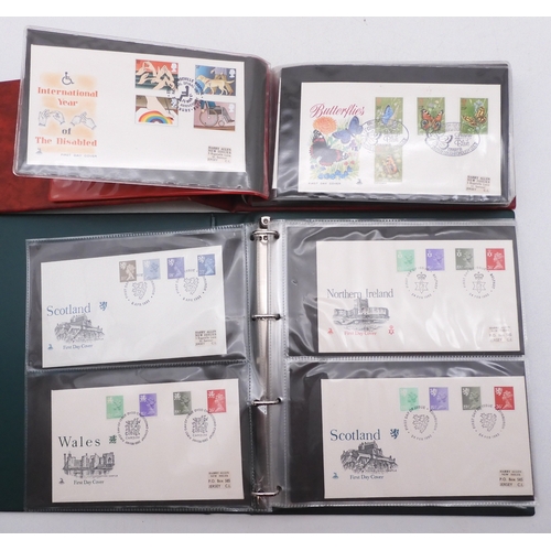 7064A - Small collection in 22 Ring Excelsior Album plus two FDC Albums. In Excelsior are Commonwealth Stamp... 