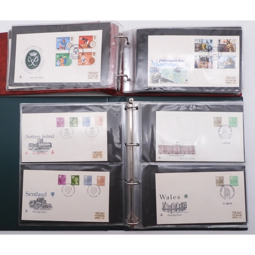 7064A - Small collection in 22 Ring Excelsior Album plus two FDC Albums. In Excelsior are Commonwealth Stamp... 