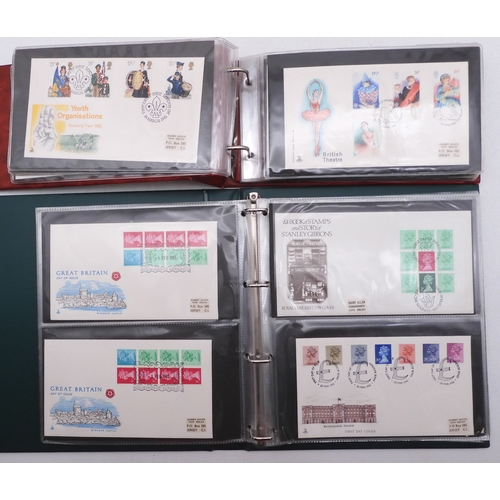 7064A - Small collection in 22 Ring Excelsior Album plus two FDC Albums. In Excelsior are Commonwealth Stamp... 