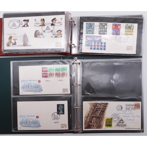 7064A - Small collection in 22 Ring Excelsior Album plus two FDC Albums. In Excelsior are Commonwealth Stamp... 