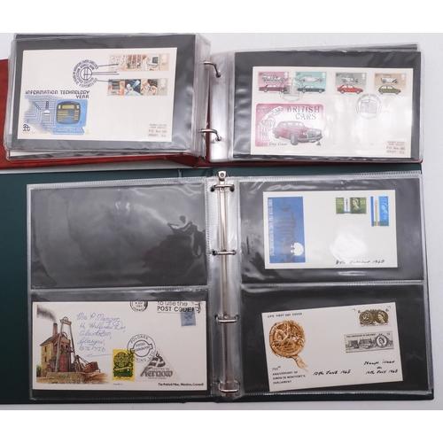 7064A - Small collection in 22 Ring Excelsior Album plus two FDC Albums. In Excelsior are Commonwealth Stamp... 
