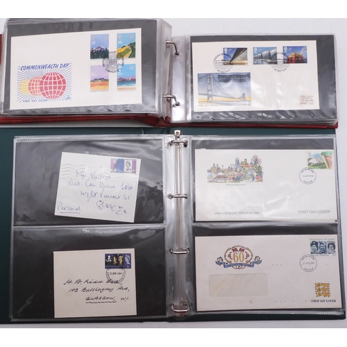 7064A - Small collection in 22 Ring Excelsior Album plus two FDC Albums. In Excelsior are Commonwealth Stamp... 
