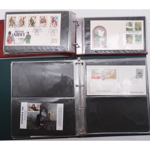 7064A - Small collection in 22 Ring Excelsior Album plus two FDC Albums. In Excelsior are Commonwealth Stamp... 