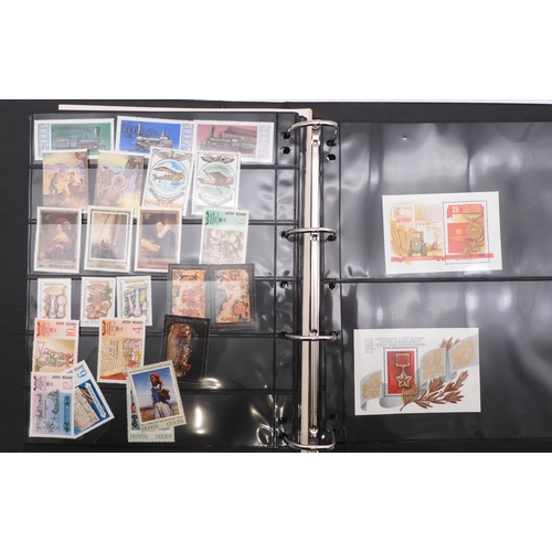 7069 - Russia From 1990 in Two Albums and a large Quantity of lose U/M stamps and Miniature Sheets on stock... 