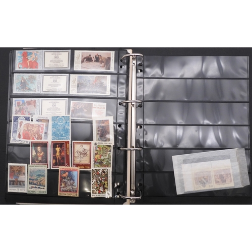 7069 - Russia From 1990 in Two Albums and a large Quantity of lose U/M stamps and Miniature Sheets on stock... 
