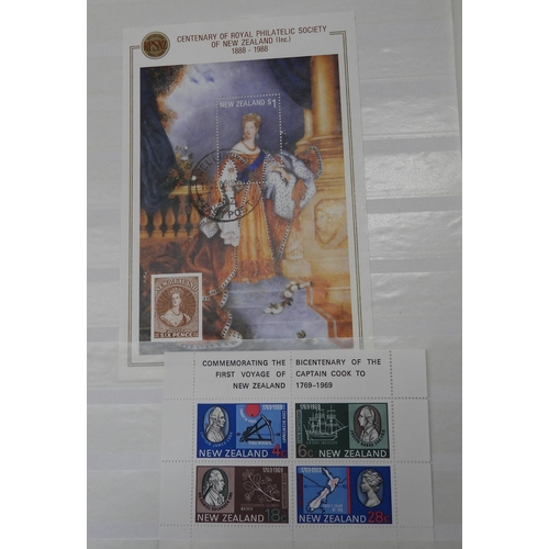 7070 - New Zealand. Collection in 32Page Prinz Stookbook of New Zealand Miniature Sheets, Mainly Used, but ... 