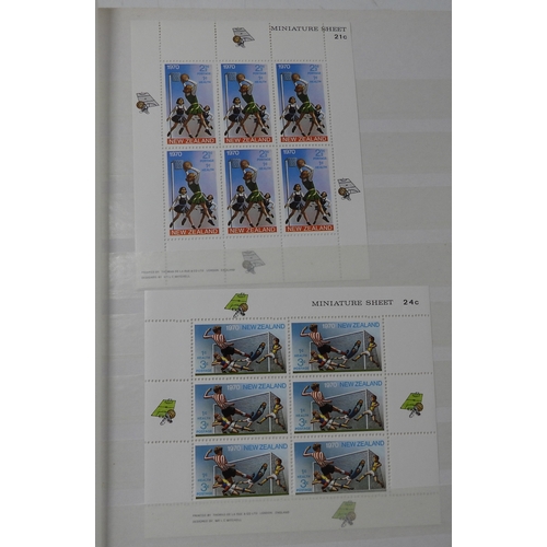 7070 - New Zealand. Collection in 32Page Prinz Stookbook of New Zealand Miniature Sheets, Mainly Used, but ... 