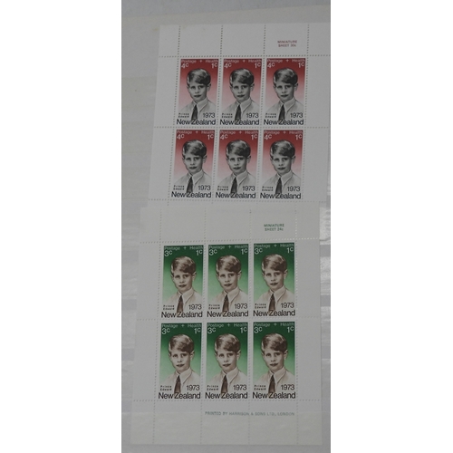 7070 - New Zealand. Collection in 32Page Prinz Stookbook of New Zealand Miniature Sheets, Mainly Used, but ... 