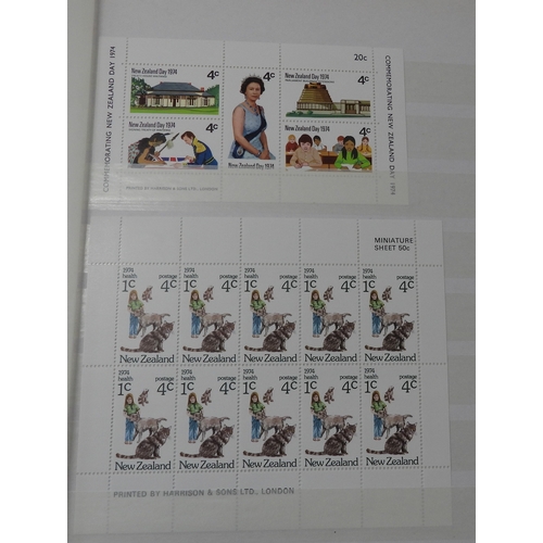 7070 - New Zealand. Collection in 32Page Prinz Stookbook of New Zealand Miniature Sheets, Mainly Used, but ... 