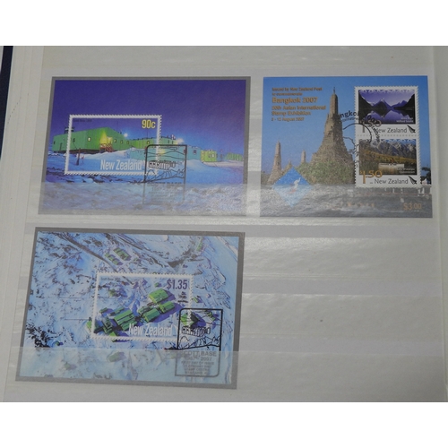 7070 - New Zealand. Collection in 32Page Prinz Stookbook of New Zealand Miniature Sheets, Mainly Used, but ... 