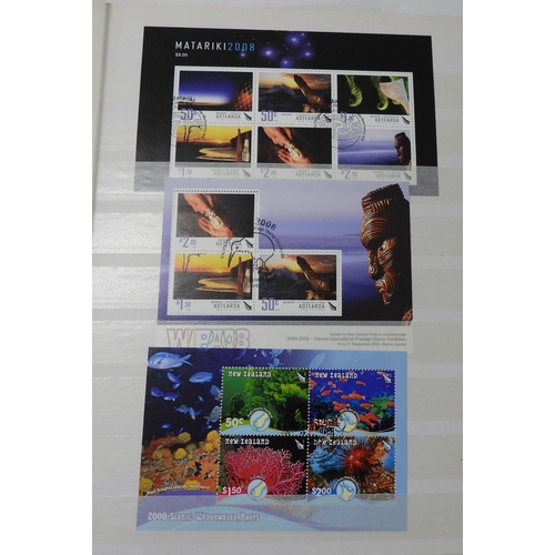 7070 - New Zealand. Collection in 32Page Prinz Stookbook of New Zealand Miniature Sheets, Mainly Used, but ... 